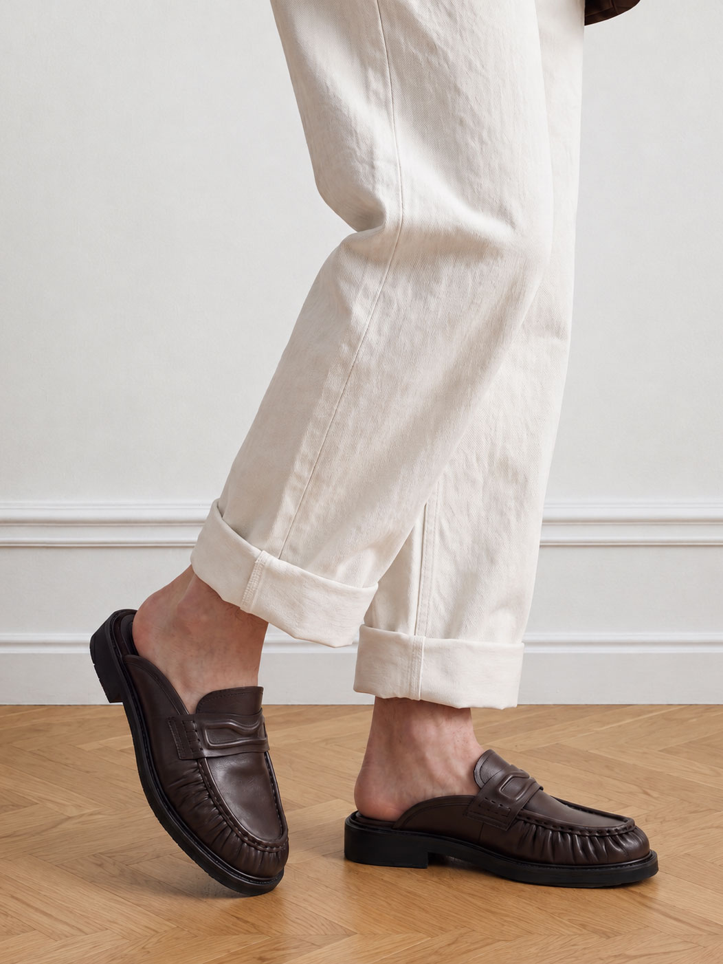 Jones Mule | Dark Brown Leather Slip-on for Women