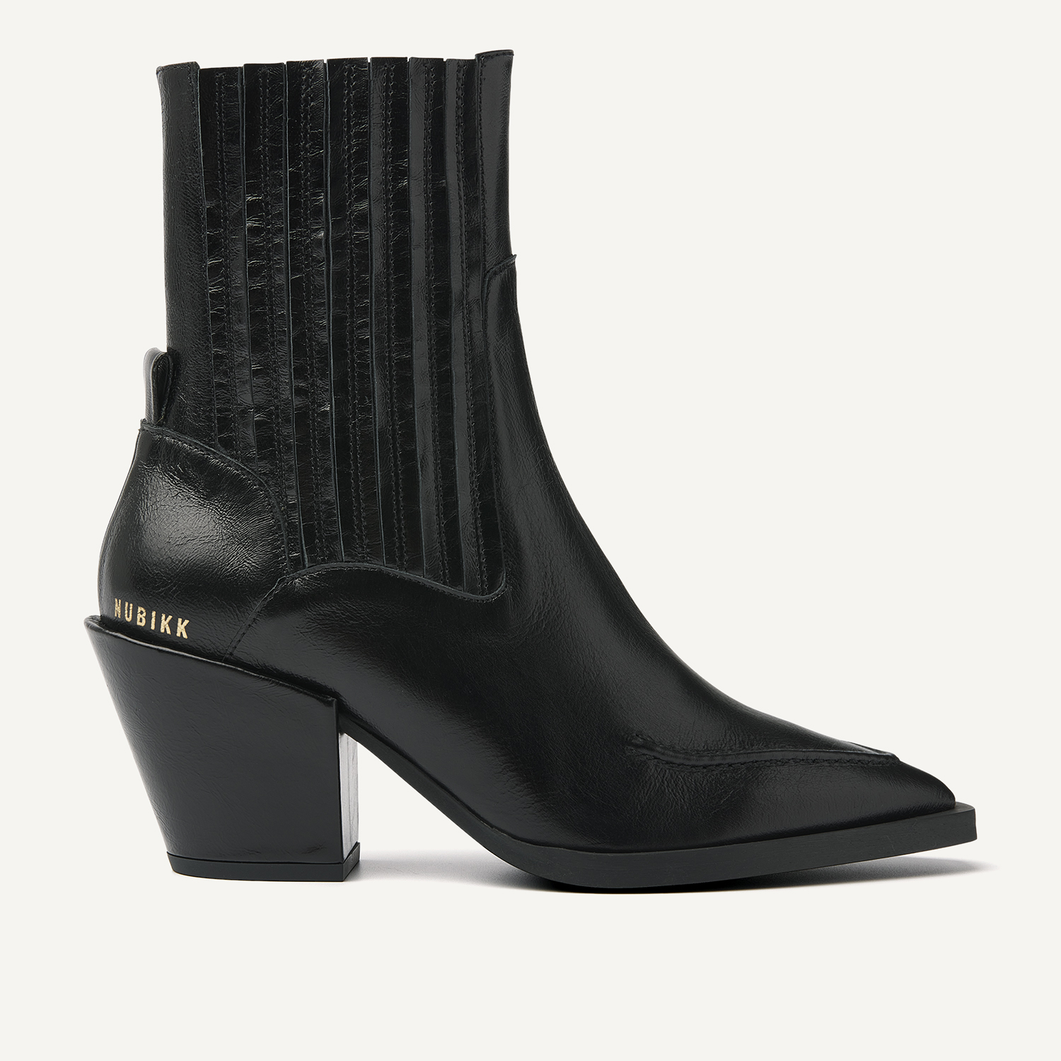 Liv Boa | Black Patent Boots for Women