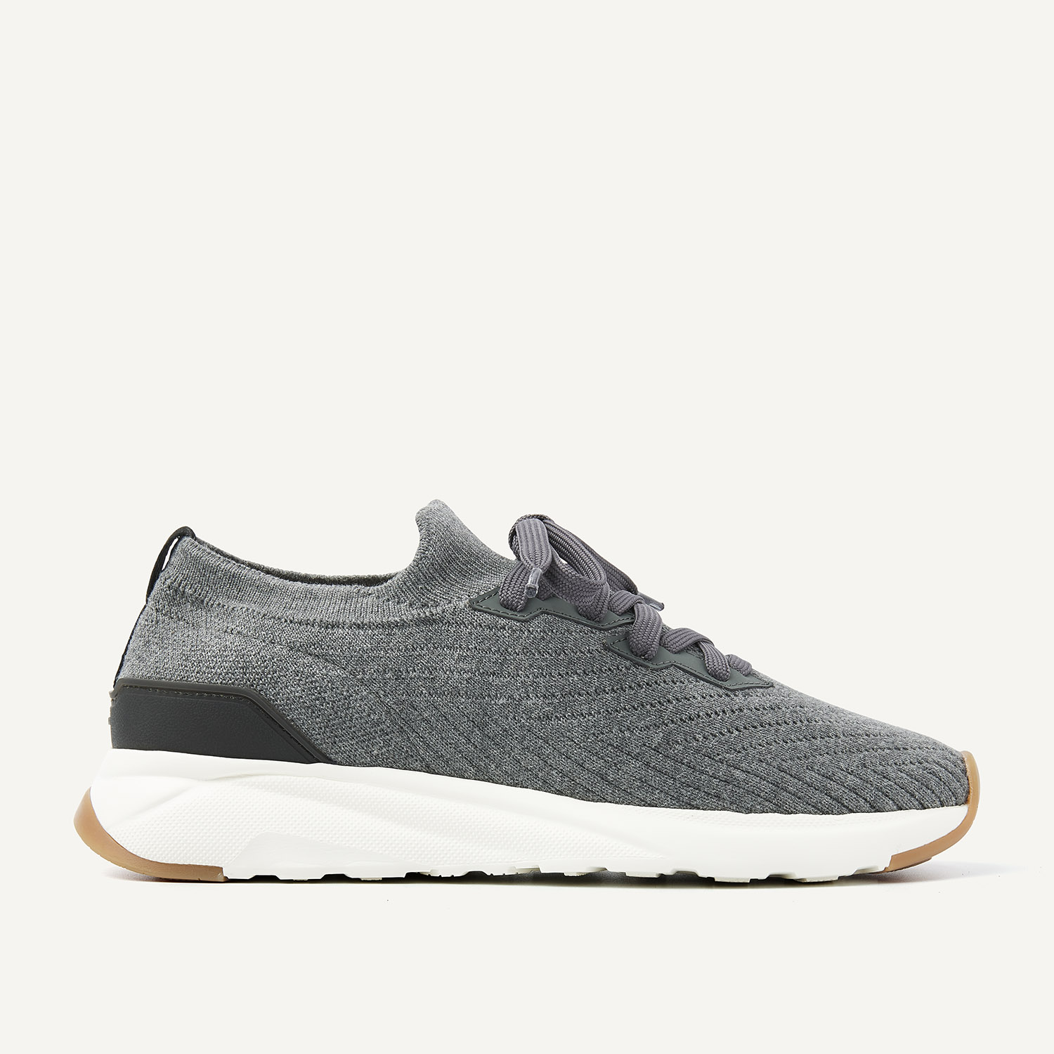 Weston Knitto | Donkergrijze Sneakers voor Heren