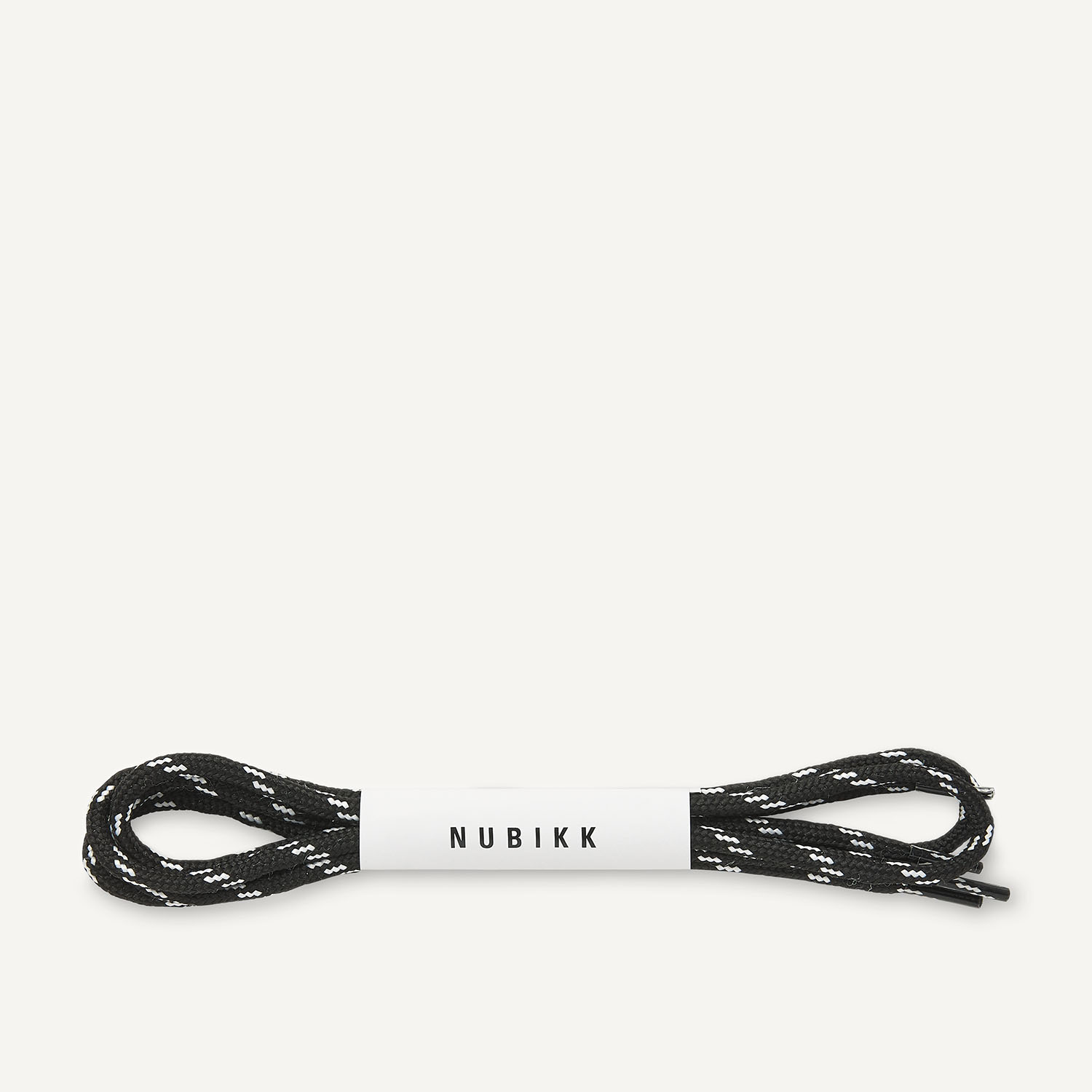 Lacets noirs et blancs | Lacets ronds épais en nylon